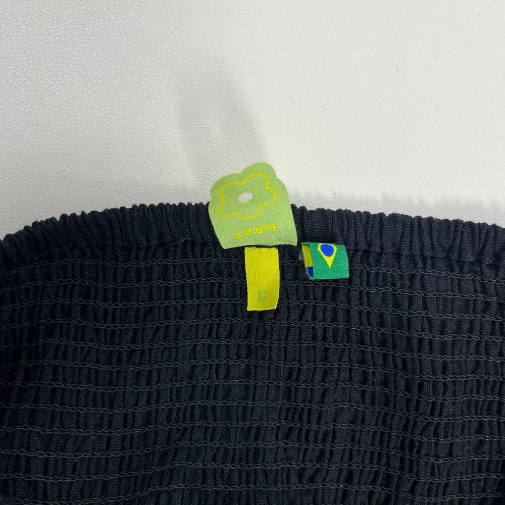 NWOT Farm Rio Linen Blend Black Sleeveless Maxi Dress Size L - Picture 8 of 12